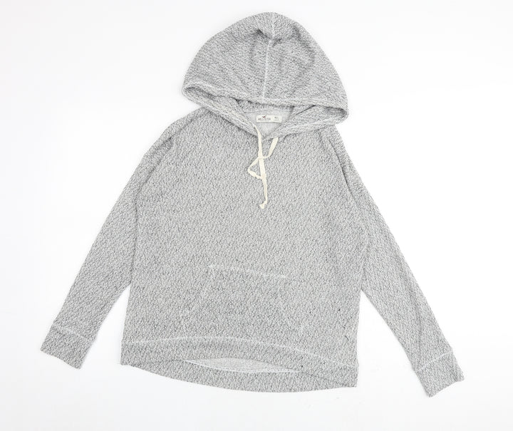 Hollister Mens Grey Polyester Pullover Hoodie Size M