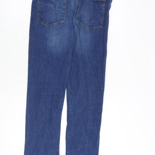 NEXT Boys Blue Cotton Straight Jeans Size 14 Years L28 in Regular Zip - Elasticated Waist