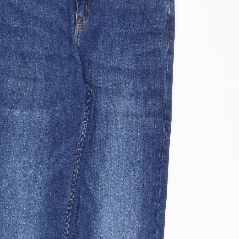 NEXT Boys Blue Cotton Straight Jeans Size 14 Years L28 in Regular Zip - Elasticated Waist
