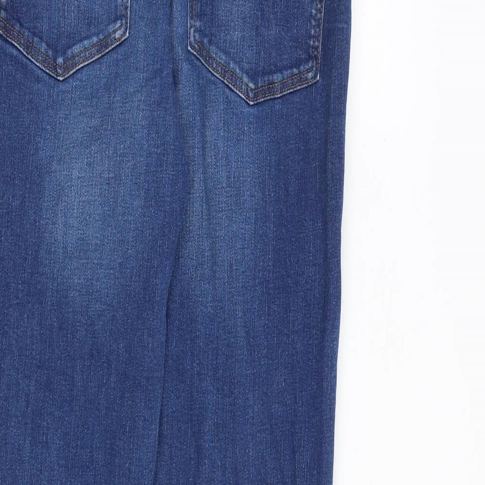 NEXT Boys Blue Cotton Straight Jeans Size 14 Years L28 in Regular Zip - Elasticated Waist
