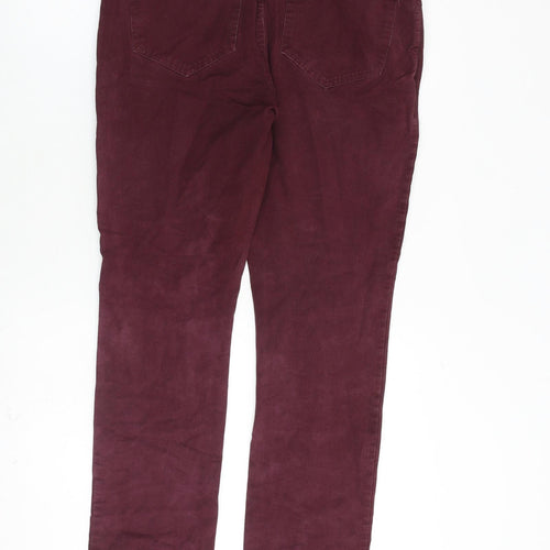 Jigsaw Womens Red Cotton Skinny Jeans Size 12 L30 in Regular Zip