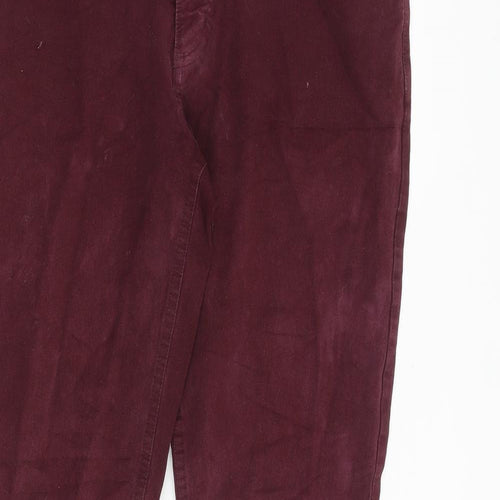 Jigsaw Womens Red Cotton Skinny Jeans Size 12 L30 in Regular Zip