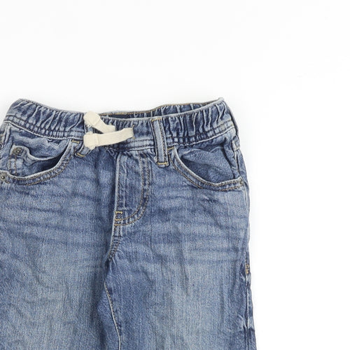 Gap Boys Blue Cotton Bermuda Shorts Size S Regular Drawstring