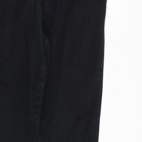 F&F Mens Black Cotton Skinny Jeans Size 30 in L32 in Slim Zip