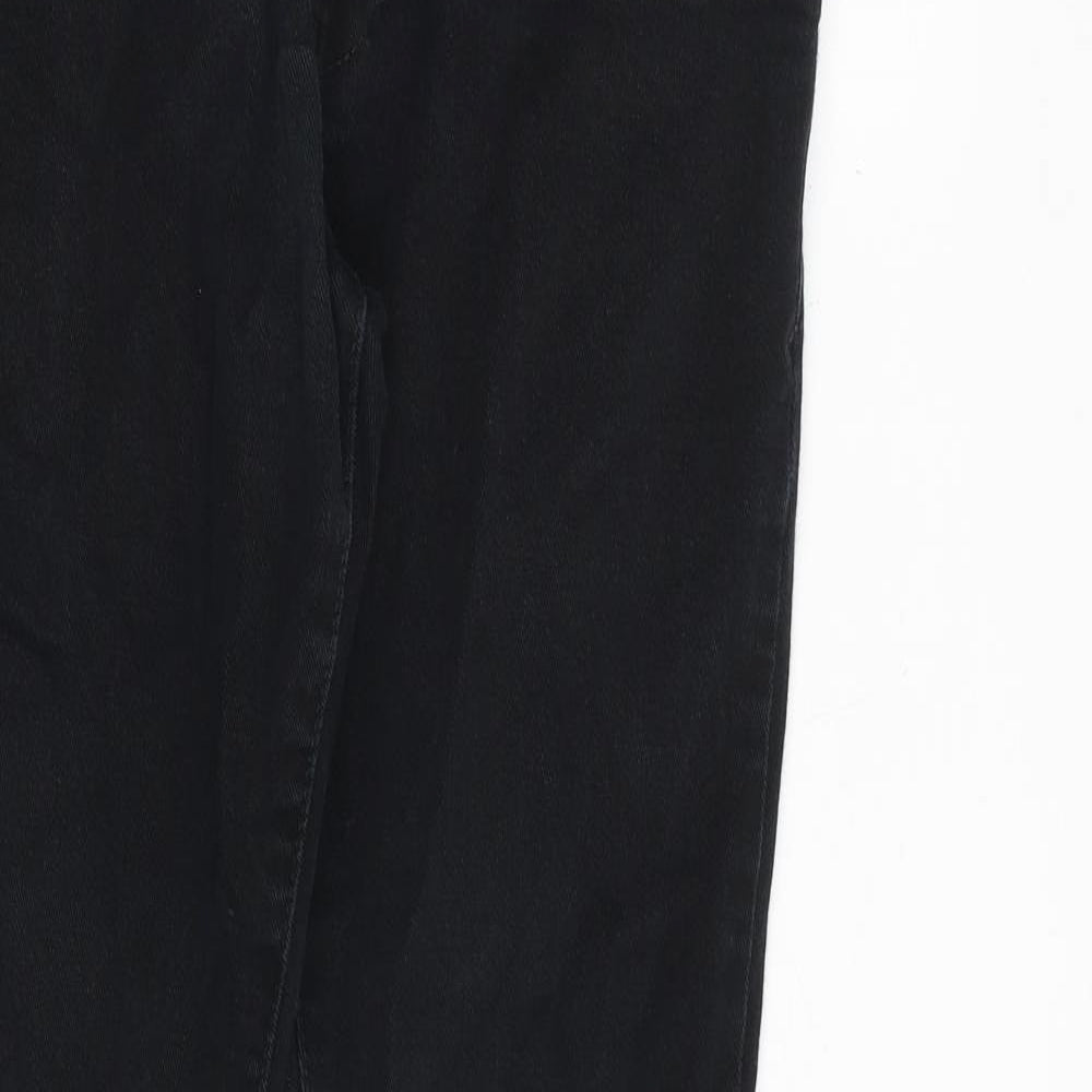 F&F Mens Black Cotton Skinny Jeans Size 30 in L32 in Slim Zip