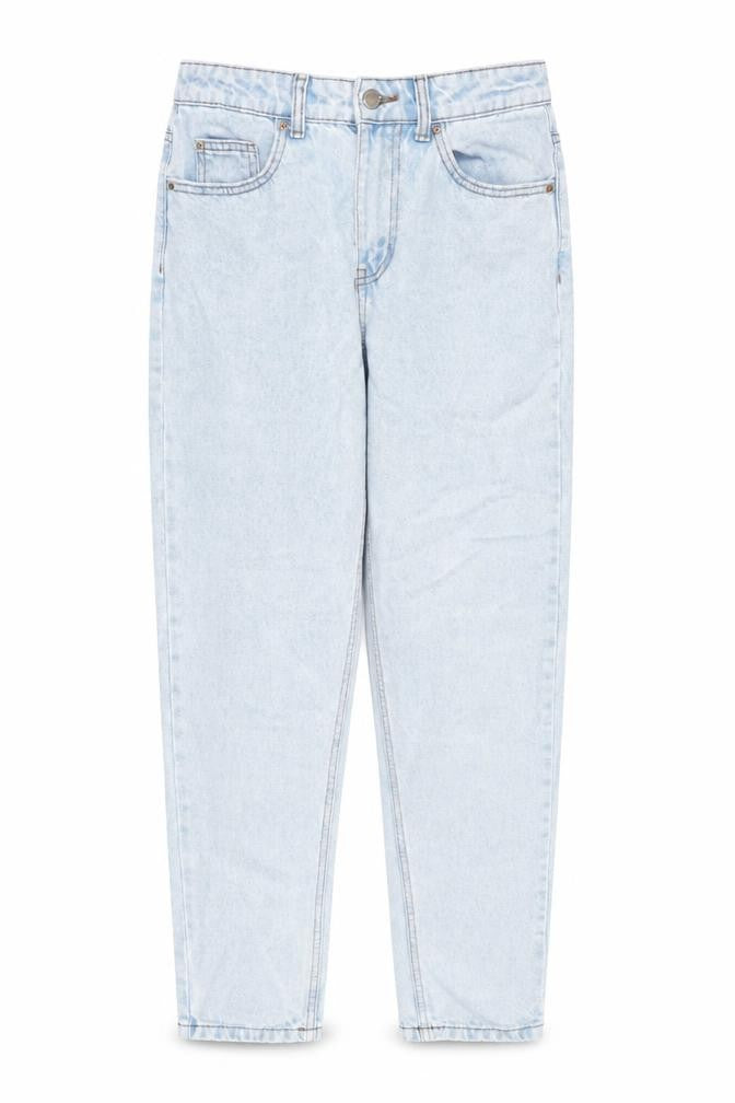 Denim & Co. Womens Blue Cotton Mom Jeans Size 10 L28 in Regular Zip