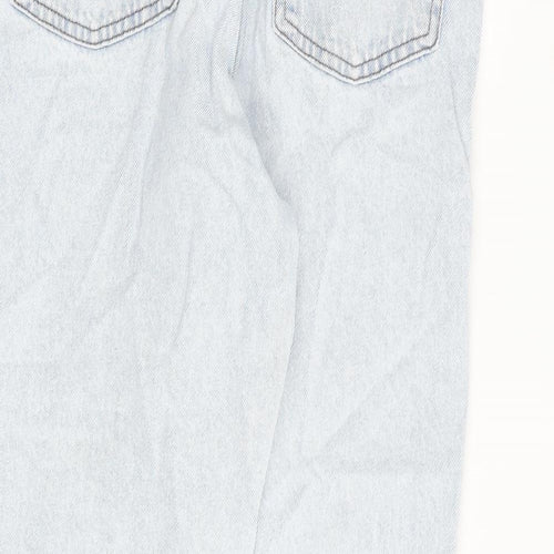 Denim & Co. Womens Blue Cotton Mom Jeans Size 10 L28 in Regular Zip