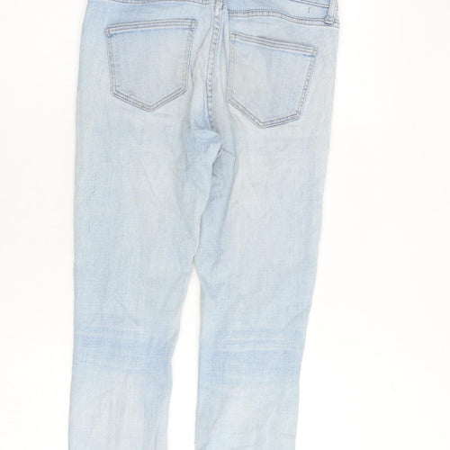 Topshop Womens Blue Cotton Skinny Jeans Size 26 in L30 in Regular Zip