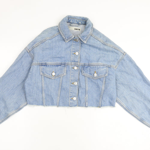 Topshop Womens Blue Jacket Size 8 Button