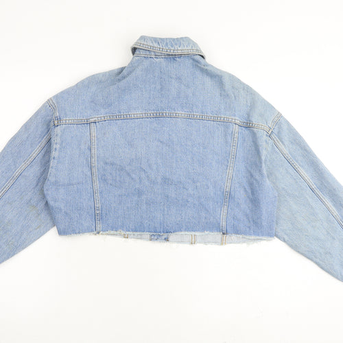 Topshop Womens Blue Jacket Size 8 Button