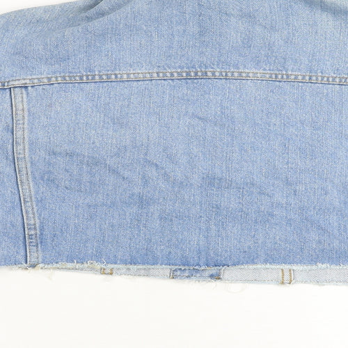 Topshop Womens Blue Jacket Size 8 Button