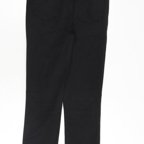 J Brand Womens Black Cotton Straight Jeans Size 27 in L27 in Regular Zip - Raw Hem