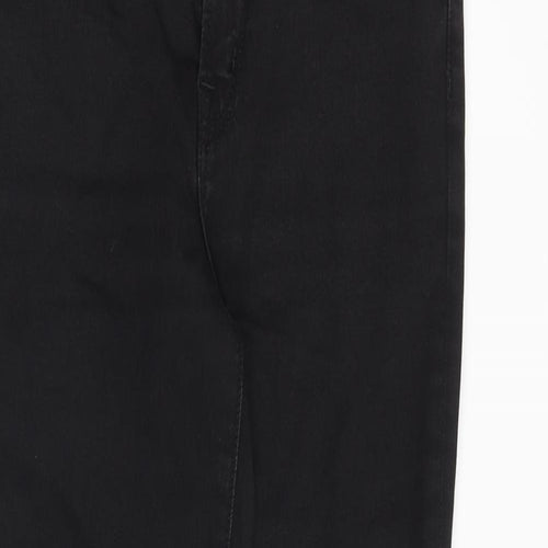 J Brand Womens Black Cotton Straight Jeans Size 27 in L27 in Regular Zip - Raw Hem
