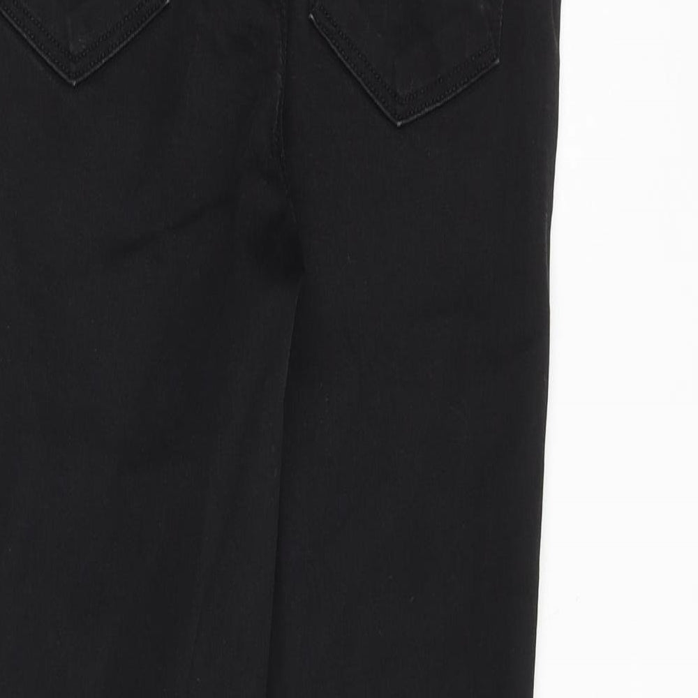 J Brand Womens Black Cotton Straight Jeans Size 27 in L27 in Regular Zip - Raw Hem