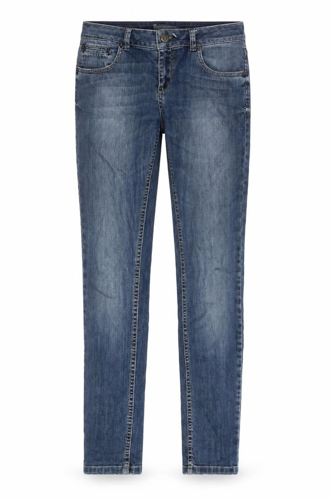 Topshop Womens Blue Cotton Skinny Jeans Size 28 in L32 in Regular Zip