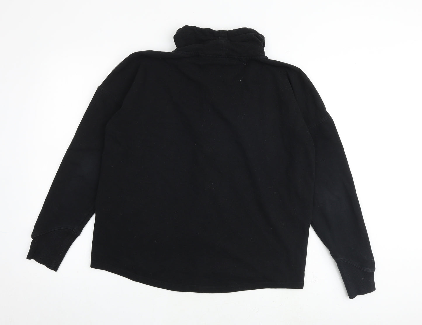DKNY Womens Black Cotton Full Zip Sweatshirt Size M Zip
