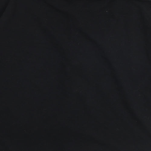 DKNY Womens Black Cotton Full Zip Sweatshirt Size M Zip