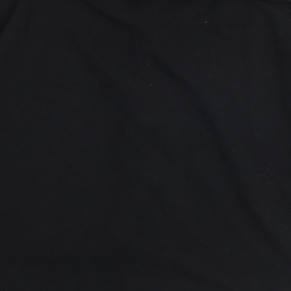 DKNY Womens Black Cotton Full Zip Sweatshirt Size M Zip