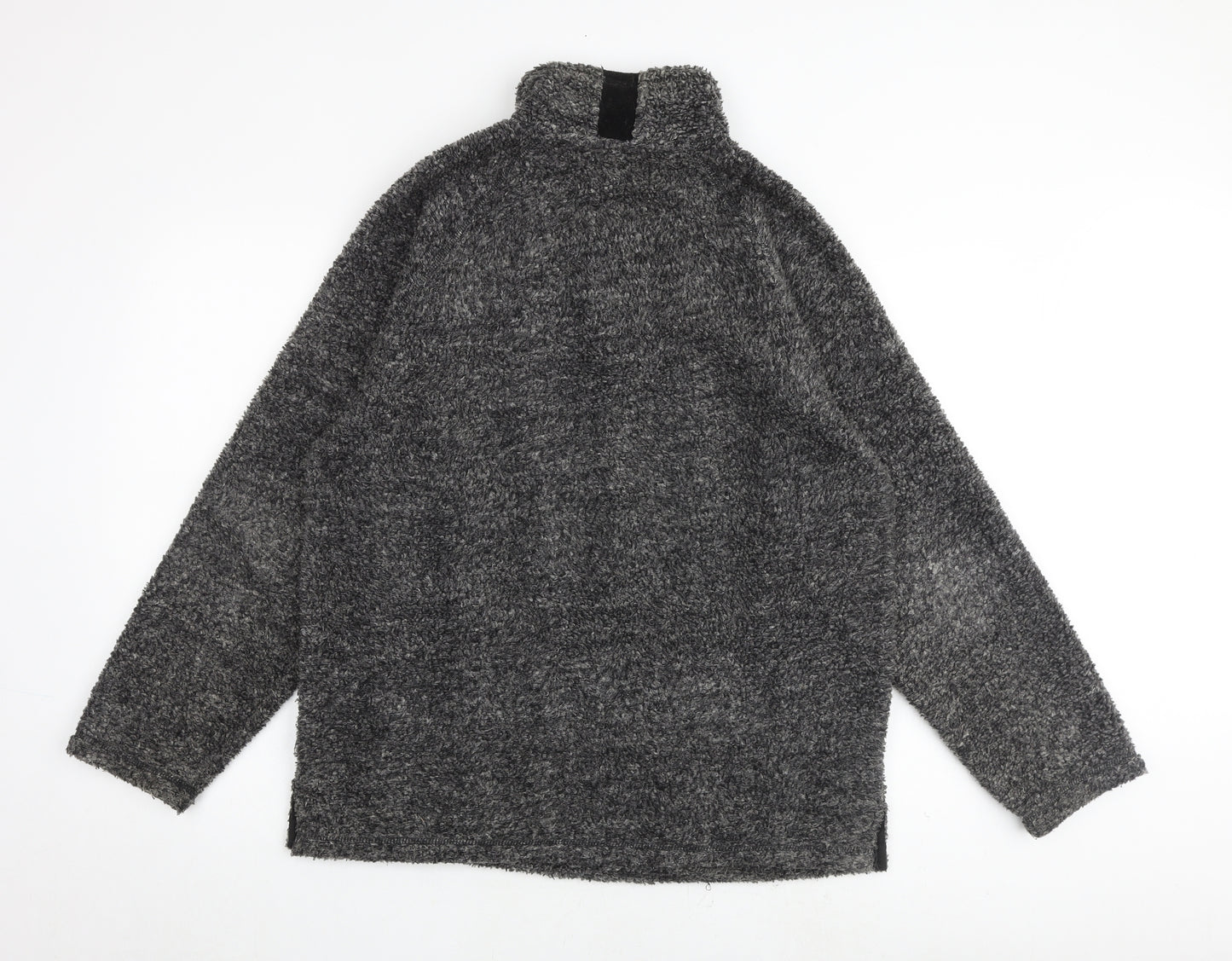 Crosshatch Mens Grey Polyester Pullover Sweatshirt Size M - Quarter-Zip