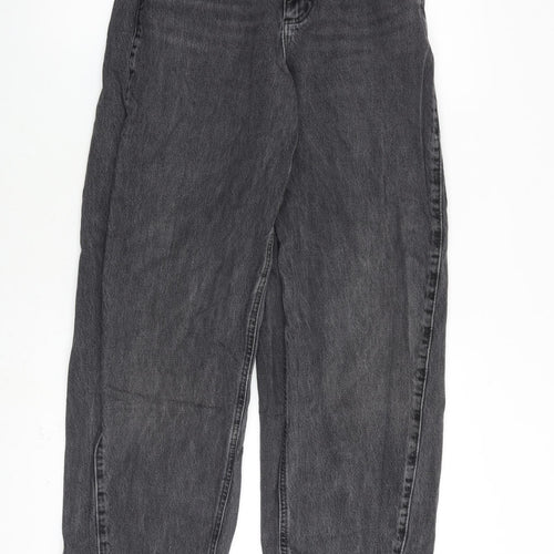 Garage Denim Womens Grey Cotton Mom Jeans Size 25 in L30 in Regular Zip - Raw Hem