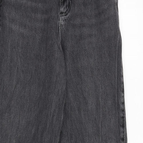 Garage Denim Womens Grey Cotton Mom Jeans Size 25 in L30 in Regular Zip - Raw Hem