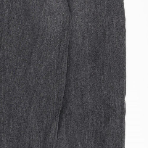 Garage Denim Womens Grey Cotton Mom Jeans Size 25 in L30 in Regular Zip - Raw Hem