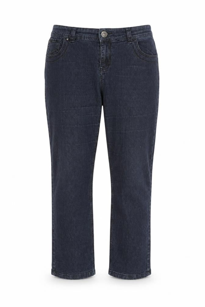 Authentic Denim Womens Blue Cotton Straight Jeans Size 16 L29 in Regular Zip