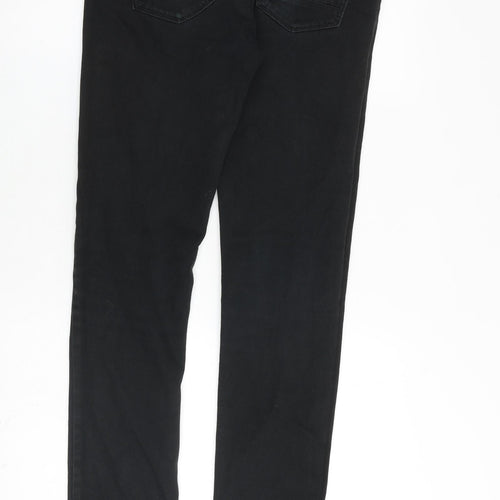 Topman Mens Black Cotton Skinny Jeans Size 30 in L33 in Slim Zip