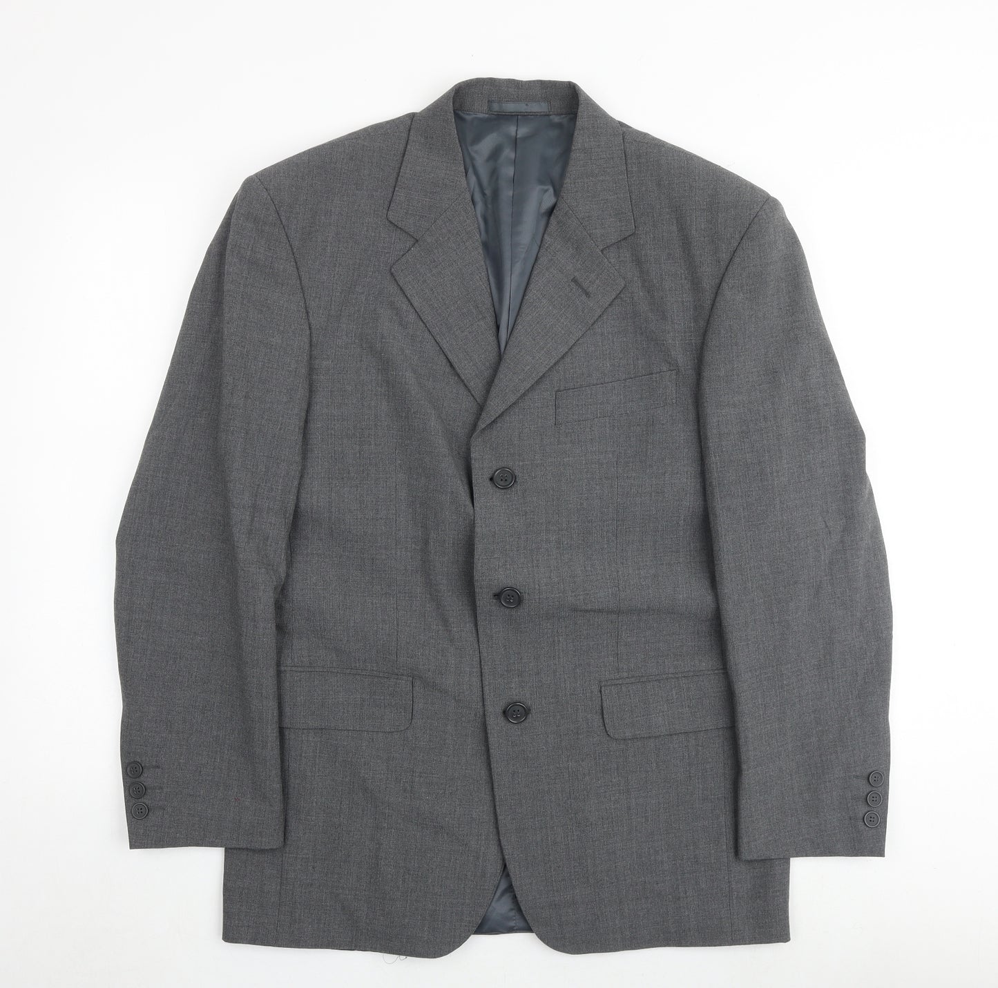 Modern Classics Mens Grey Wool Jacket Suit Jacket Size 38 Regular