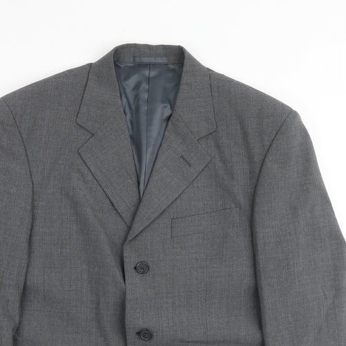 Modern Classics Mens Grey Wool Jacket Suit Jacket Size 38 Regular
