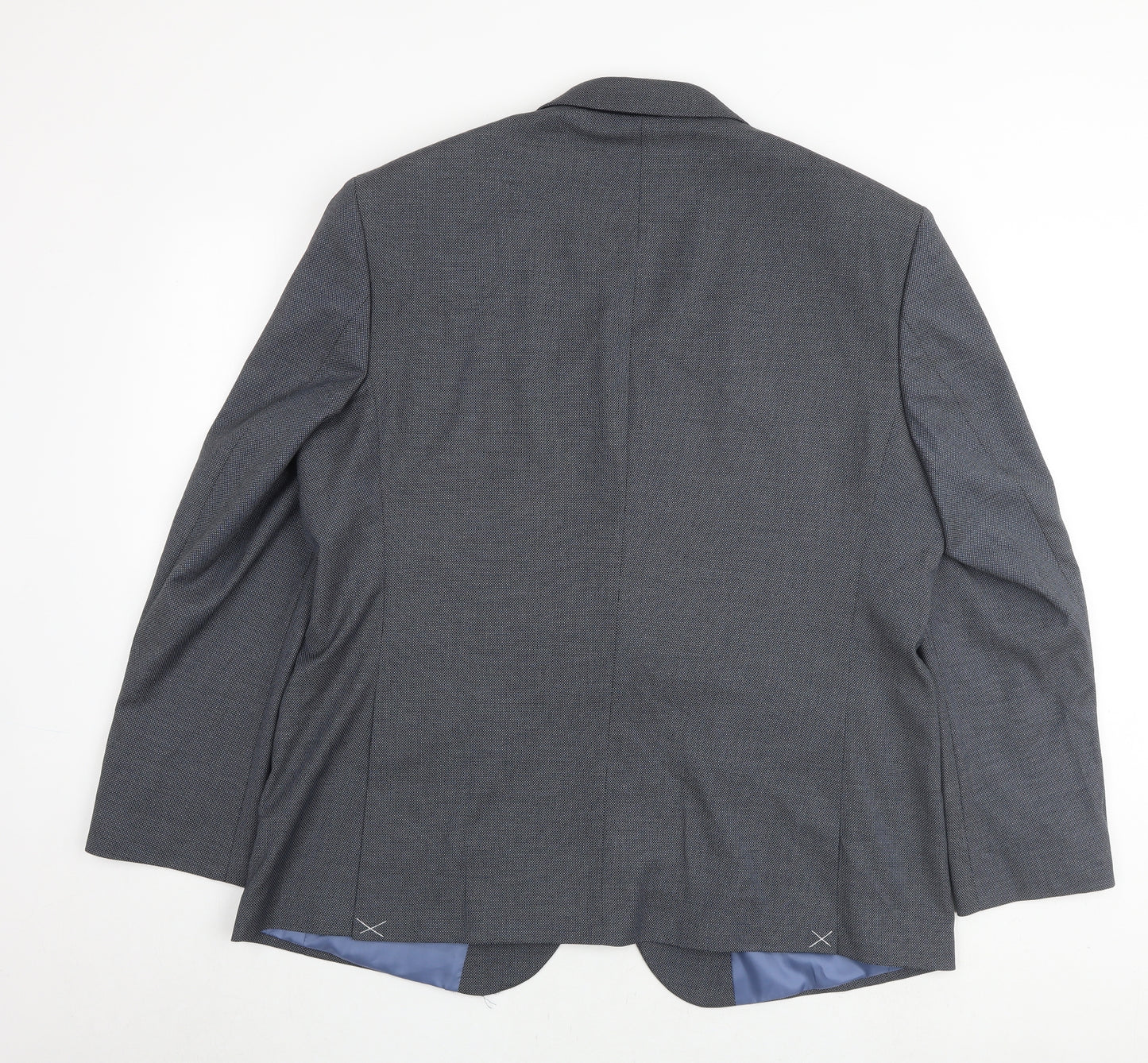 Marks and Spencer Mens Blue Polyester Jacket Suit Jacket Size 42 Regular