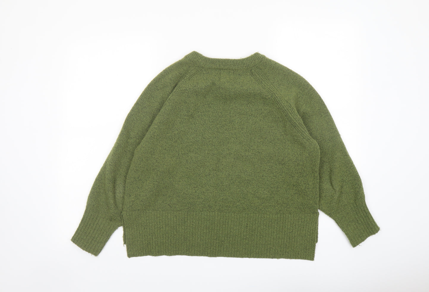 River Island Womens Green Crew Neck Polyester Pullover Jumper Size S