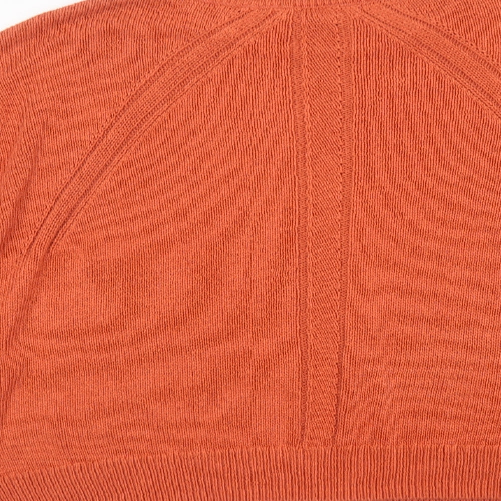 Per Una Womens Orange Crew Neck Acrylic Pullover Jumper Size XL