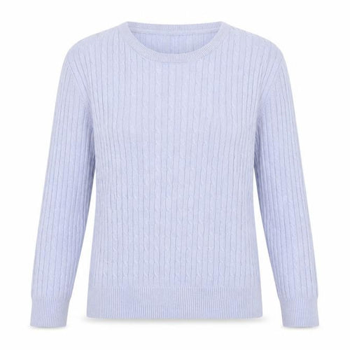 Jones New York Womens Blue Round Neck Cotton Pullover Jumper Size XL