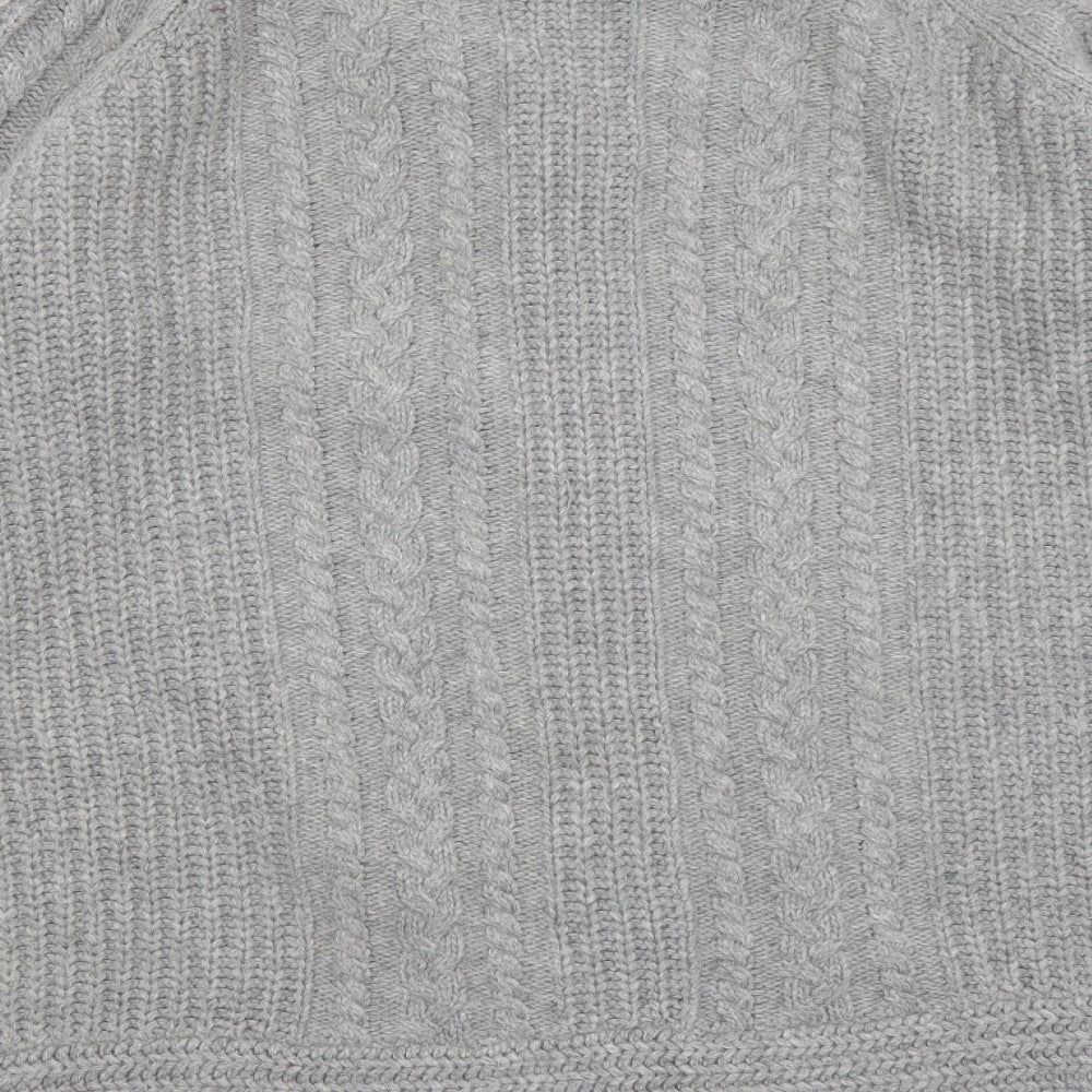 John Lewis Womens Grey V-Neck Acrylic Cardigan Jumper Size 16