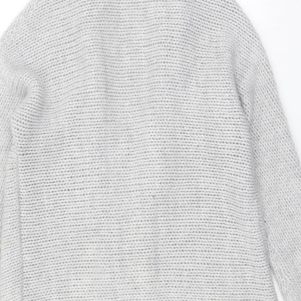 Gap Womens Grey V-Neck Acrylic Cardigan Jumper Size S - Open