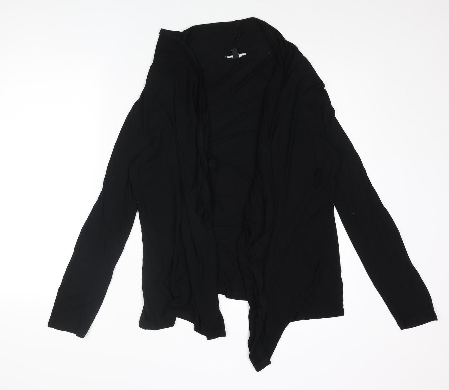 Cable & Gauge Womens Black V-Neck Viscose Cardigan Jumper Size L - Open