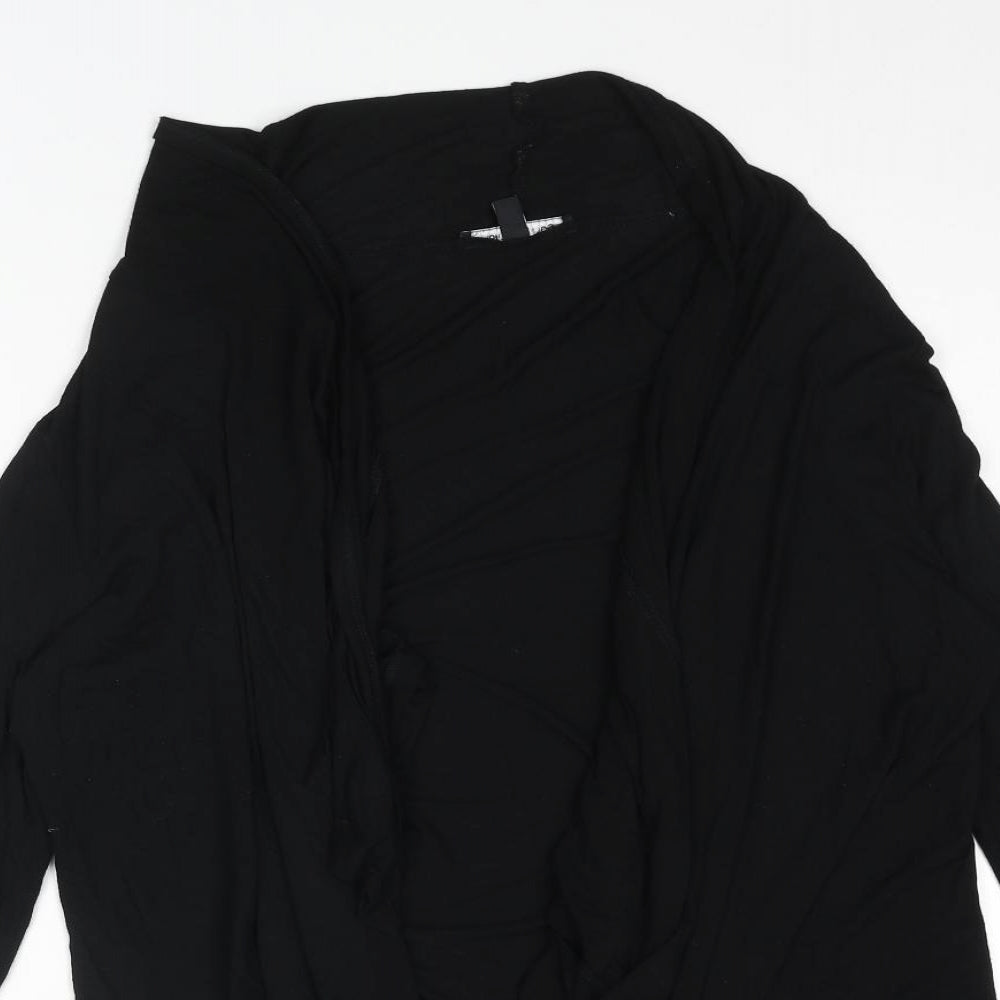 Cable & Gauge Womens Black V-Neck Viscose Cardigan Jumper Size L - Open