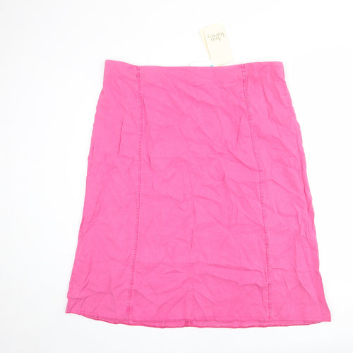 Ann Harvey Womens Pink Polyester A-Line Skirt Size 22 Zip