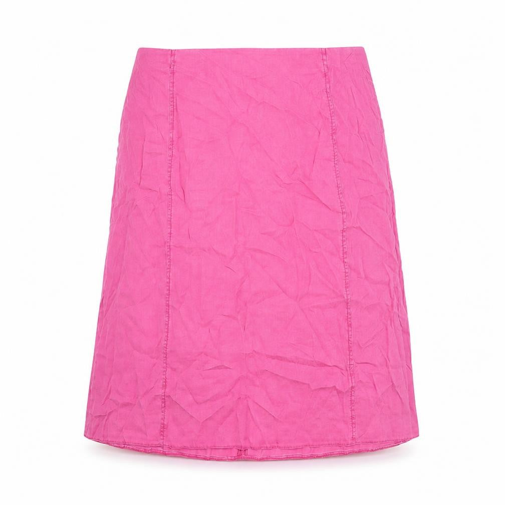 Front view of Ann Harvey women’s pink polyester a-line skirt, size UK 22, zip