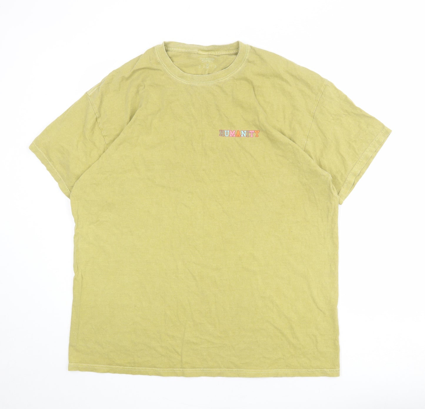 Urban Outfitters Womens Green Polyester Basic T-Shirt Size M Crew Neck - Humanity