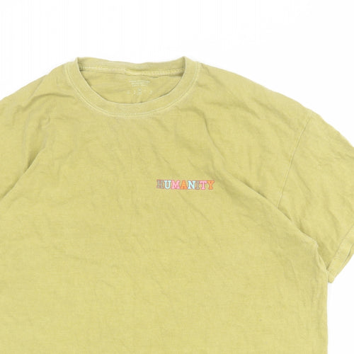 Urban Outfitters Womens Green Polyester Basic T-Shirt Size M Crew Neck - Humanity