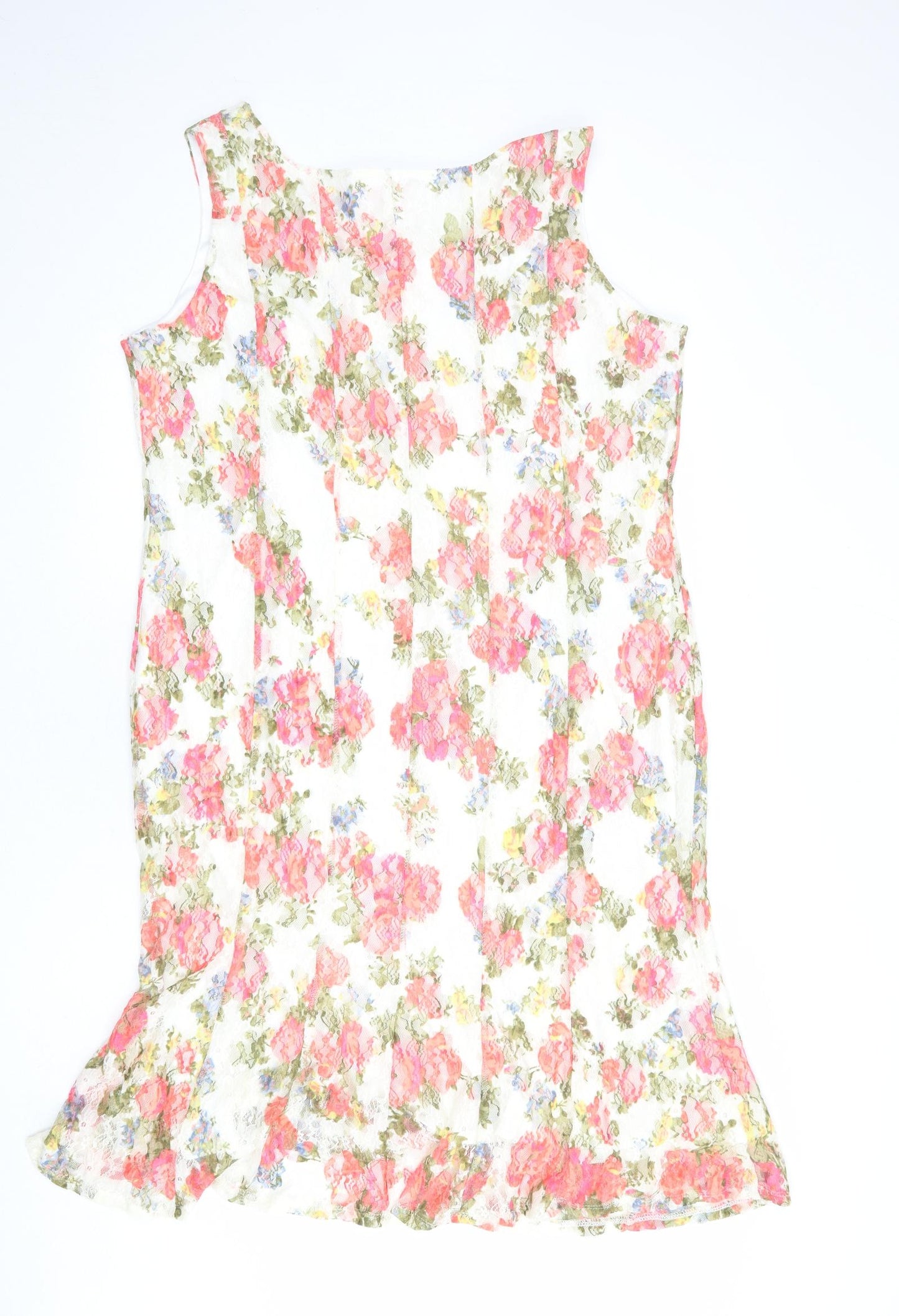 Julipa Womens Multicoloured Floral Polyamide A-Line Size 20 Round Neck Pullover