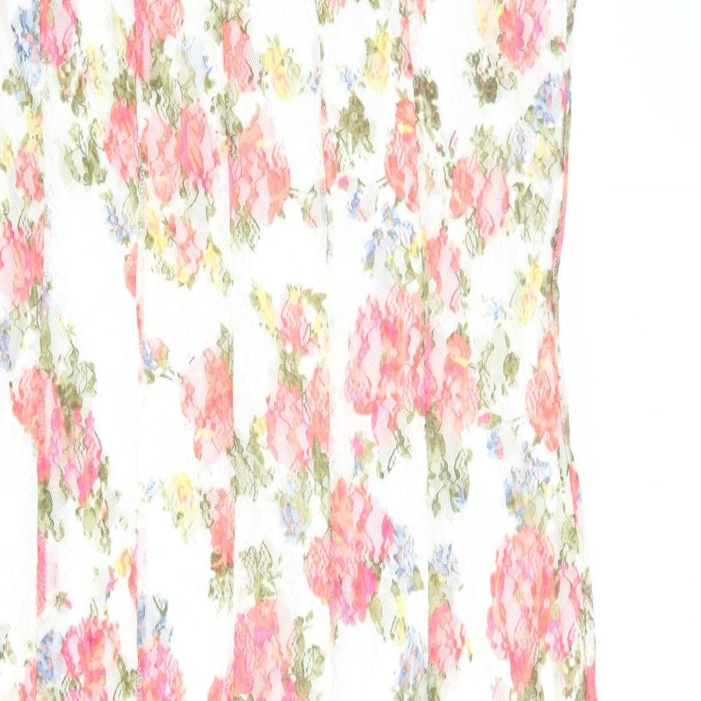 Julipa Womens Multicoloured Floral Polyamide A-Line Size 20 Round Neck Pullover