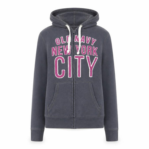 Old Navy Womens Blue Cotton Full Zip Hoodie Size M Zip