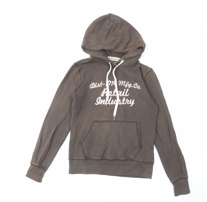 H&M Womens Brown Cotton Pullover Hoodie Size S Pullover