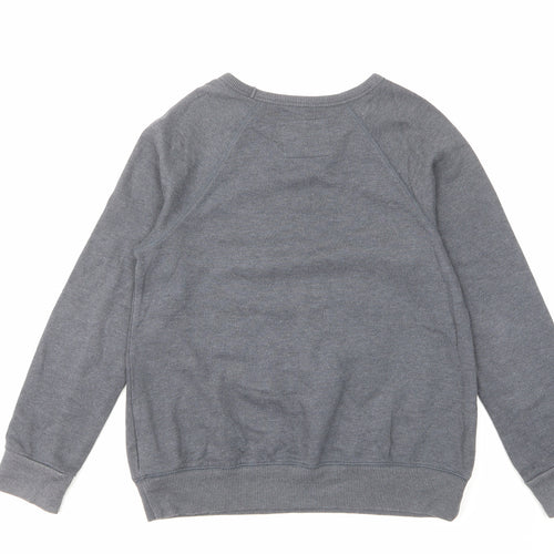 NEXT Boys Grey Cotton Pullover Sweatshirt Size 12 Years Pullover - Cool Story Santa