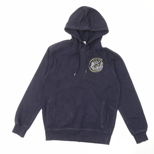 Earth Positive Girls Blue Cotton Pullover Hoodie Size S Pullover