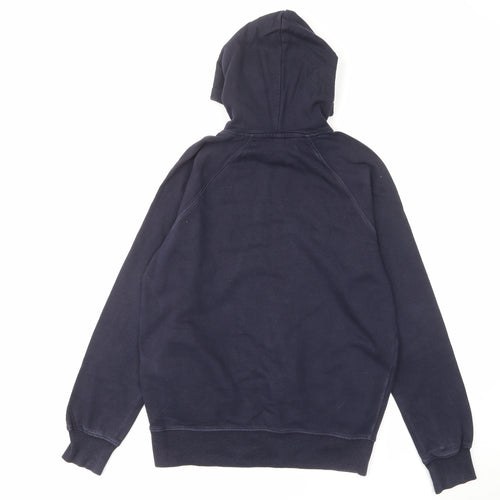 Earth Positive Girls Blue Cotton Pullover Hoodie Size S Pullover