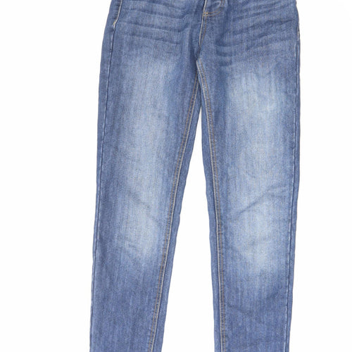 Denim & Co. Mens Blue Cotton Skinny Jeans Size 26 in L30 in Slim Button - Washed Denim Look